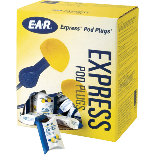 E-A-R Express Pod Plugs Earplugs, Uncorded, Bulk - Pillow Pack, 25 dB NRR, One-Size Industrial Sales