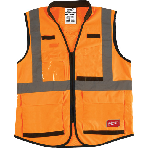 Performance Safety Vest, High Visibility Orange, 4X-Large/5X-Large Industrial Sales