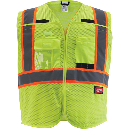 Flagman Safety Vest, High Visibility Lime-Yellow, Medium/Small Industrial Sales