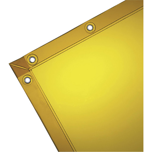 Rideau pour soudure, 72" x 96", Transparence &eacute;lev&eacute;, Jaune Industrial Sales