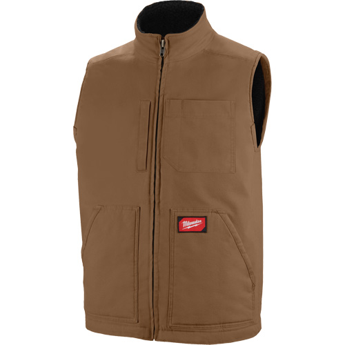 Veste doubl&eacute;e en sherpa ultra-r&eacute;sistante, Hommes, Petit, Brun Industrial Sales