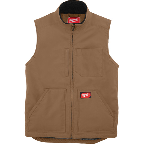 Veste doubl&eacute;e en sherpa ultra-r&eacute;sistante, Hommes, Petit, Brun Industrial Sales