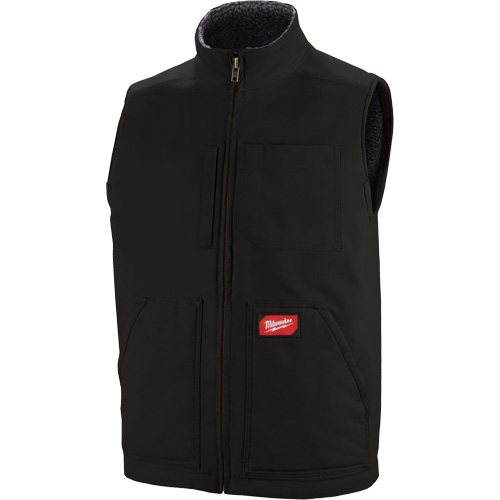 Veste doubl&eacute;e en sherpa ultra-r&eacute;sistante, Hommes, Petit, Noir Industrial Sales