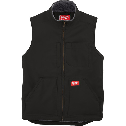 Veste doubl&eacute;e en sherpa ultra-r&eacute;sistante, Hommes, Petit, Noir Industrial Sales
