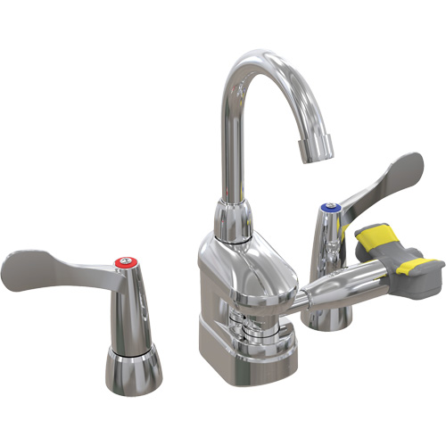 Swing-Activated Faucet/Eyewash with Wristblade Faucet Valves, Sink Mount Installation Industrial Sales