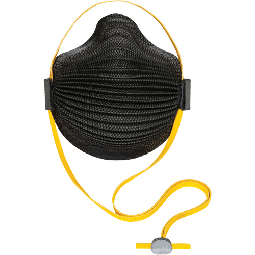 AirWave M Series Black Disposable Masks with SmartStrap&reg; & Full Foam Flange, N95, NIOSH Certified, Medium/Large Industrial Sales