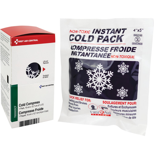 SmartCompliance&reg; Refill Instant Compress, Cold, Single Use, 4" x 5" Industrial Sales