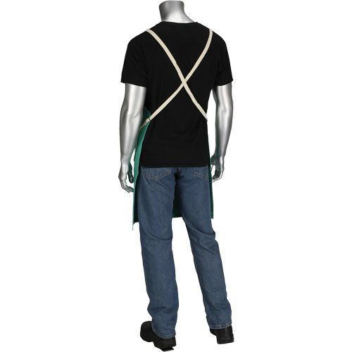 Dynamic Ironcat&reg; FR Cotton Sateen Apron, Bib, Green Industrial Sales
