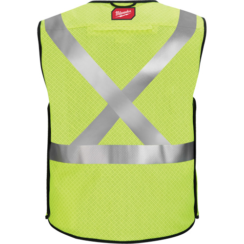 Breakaway Mesh Safety Vest, Black/High Visibility Lime-Yellow, Medium/Small Industrial Sales