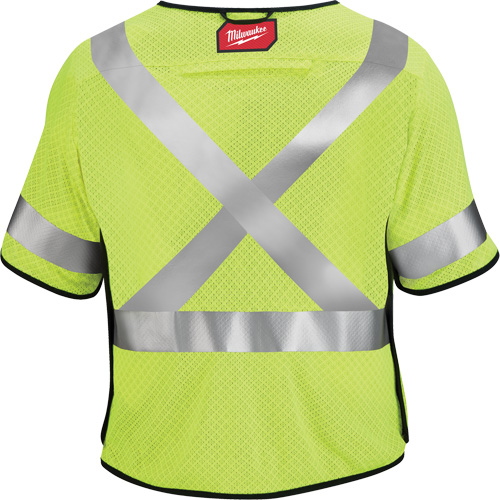 Breakaway Mesh Safety Vest, Black/High Visibility Lime-Yellow, Medium/Small Industrial Sales