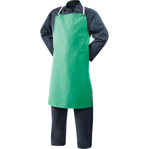 Weldlite Fire-Resistant Cotton Apron, Bib, 36" L, Green Industrial Sales