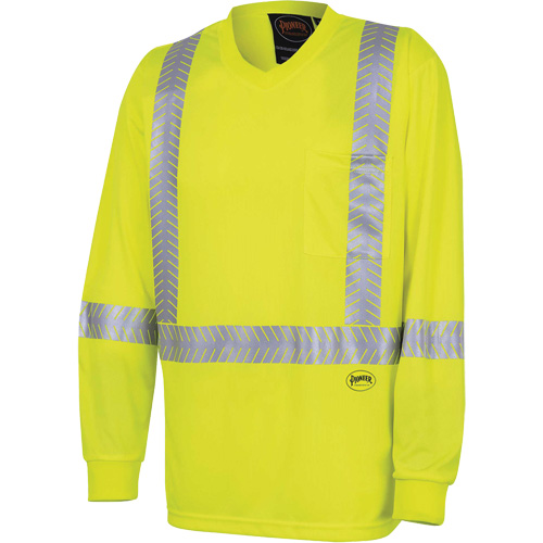 6905A Chandail de s&eacute;curit&eacute; &agrave; manches longues ultra respirant et ultra frais, T-petit, Jaune lime haute visibilit&eacute; Industrial Sales