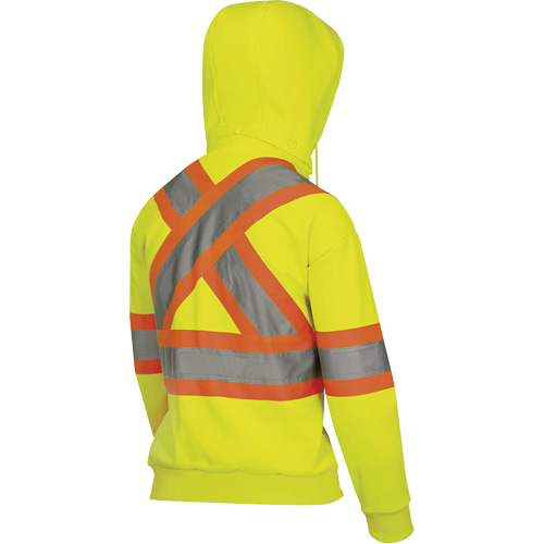 6925W Chandail &agrave; capuche avec fermeture &eacute;clair pour femme, T-petit, Jaune haute visibilit&eacute; Industrial Sales