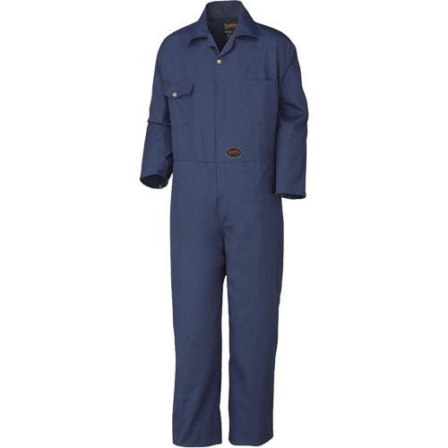 515 Coveralls with Brass Zipper, Men's, Navy Blue, Size 36 Industrial Sales