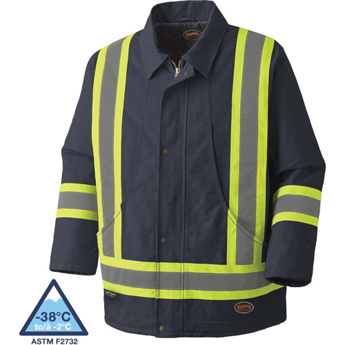 5535A Manteau en toile de coton matelass&eacute;e, Bleu marin, Petit Industrial Sales