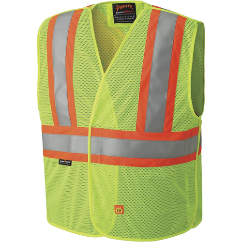 6916A Veste de s&eacute;curit&eacute; ignifug&eacute;e, Jaune lime haute visibilit&eacute;, Moyen/Petit, Polyester Industrial Sales