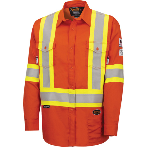 7743 Chemise de s&eacute;curit&eacute; ignifug&eacute;e FR-Tech, Petit, Orange haute visibilit&eacute; Industrial Sales