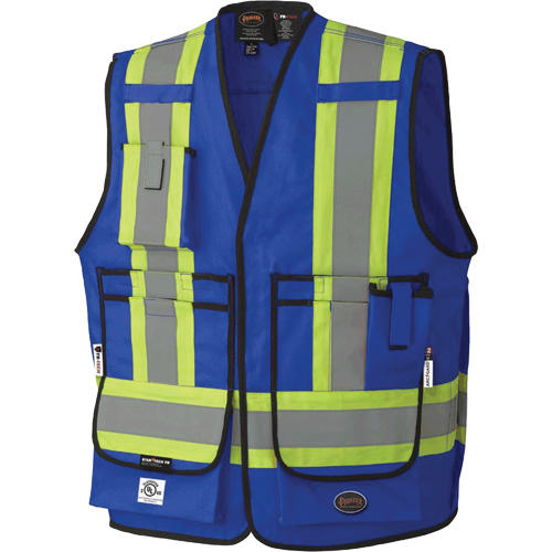 7733 Veste d'arpenteur ignifuge et r&eacute;sistant aux arcs &eacute;lectriques FR-Tech, Petit, Bleu royal, 9,7 cal/cm² Industrial Sales