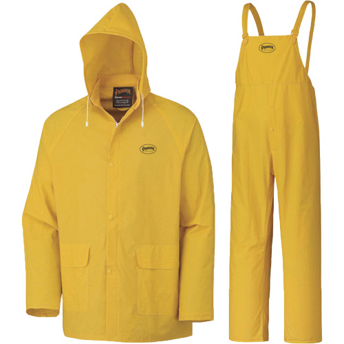 577 3-Piece Rain Suit, Polyester/PVC, 6X-Large, Yellow Industrial Sales