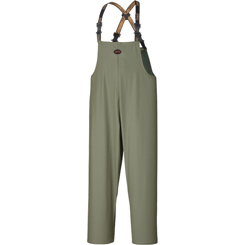 D7020 Dry King&reg; Stretch Bib Pants, X-Small, Polyurethane, Green Industrial Sales