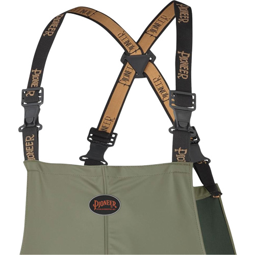 D7020 Dry King&reg; Stretch Bib Pants, X-Small, Polyurethane, Green Industrial Sales