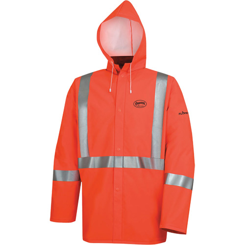576J Veste de pluie ignifuge haute visibilit&eacute;, Petit, Orange haute visibilit&eacute; Industrial Sales