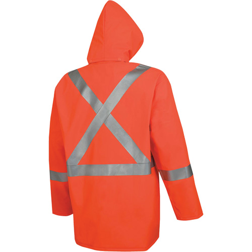 576J Veste de pluie ignifuge haute visibilit&eacute;, Petit, Orange haute visibilit&eacute; Industrial Sales