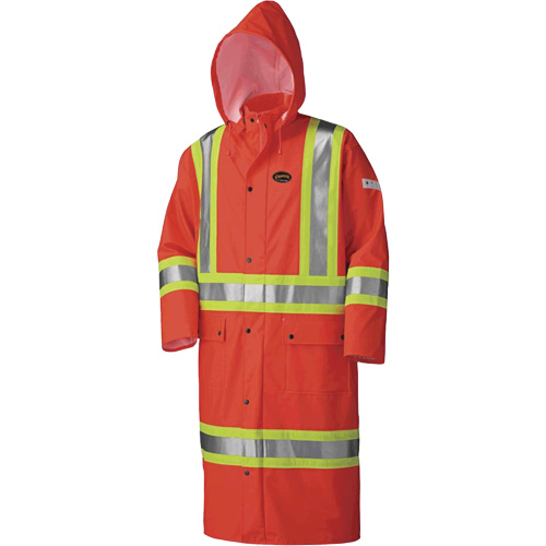 5896 Manteau long imperm&eacute;able et ignifuge, Petit, Orange haute visibilit&eacute; Industrial Sales