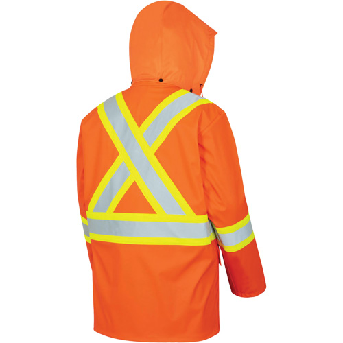 5892PKT Veste de s&eacute;curit&eacute; imperm&eacute;able &agrave; haute visibilit&eacute; ignifuge, T-petit, Orange haute visibilit&eacute; Industrial Sales