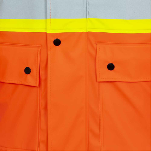 5892PKT Veste de s&eacute;curit&eacute; imperm&eacute;able &agrave; haute visibilit&eacute; ignifuge, T-petit, Orange haute visibilit&eacute; Industrial Sales
