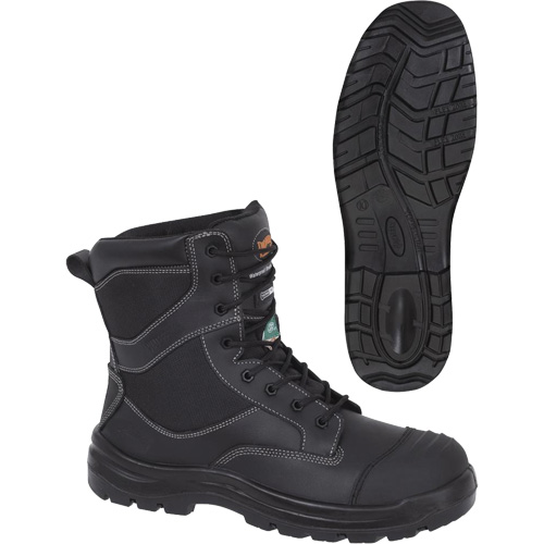 1050 Black Composite Safety Work Boots, Leather, Size 14, Impermeable Industrial Sales