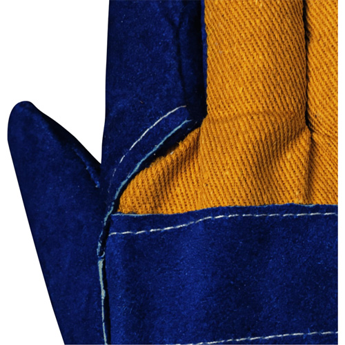 630 Gants d'appareilleur isol&eacute;s bleus, Taille unique, Paume en Cuir de vache refendu, Doublure en Boa Industrial Sales
