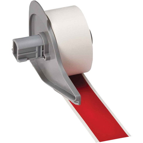 All-Weather Permanent Adhesive Label Tape, Vinyl, Red, 1" Width Industrial Sales