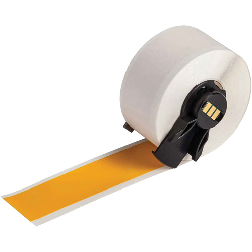 Multi-Purpose Label Tape, Vinyl, Yellow, 1" Width Industrial Sales