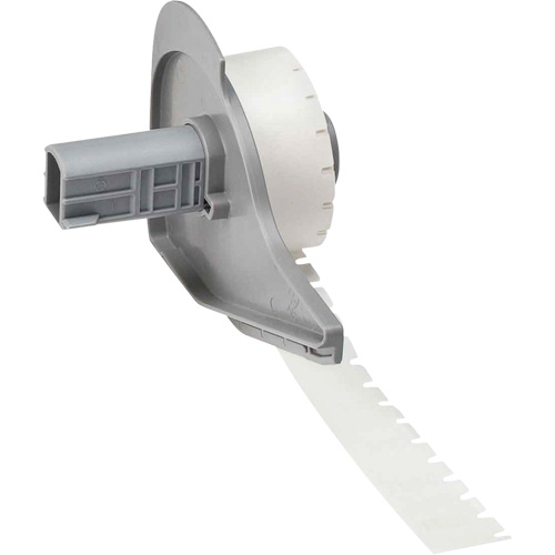 Harsh Environment Multi-Purpose Labels, Polyester, 0.35" L x 0.2" H, Black on Clear Industrial Sales