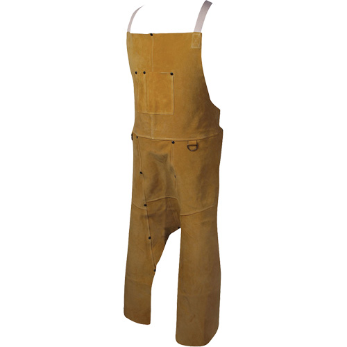 Caiman&reg; Boarhide Apron, Split-Leg Bib, 42" L, Brown Industrial Sales