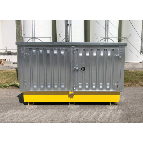 Ultra-Twin IBC en acier avec couvercle rigide, 123,4" lo x 73,4" la x 66,4" h, Capacit&eacute; de charge 12250 lb Industrial Sales