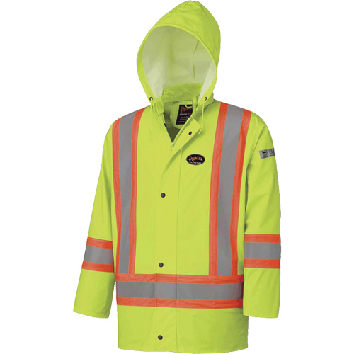 5894 Veste imperm&eacute;able r&eacute;sistant &agrave; la flamme, 2T-Grand, Jaune lime haute visibilit&eacute; Industrial Sales