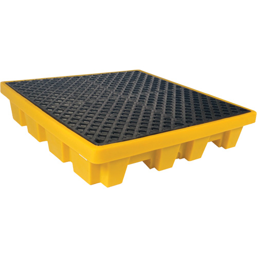 4-Drum Nestable Ultra-Spill Pallet&reg;, 66 US gal. Spill Capacity, 51" x 51" x 10" Industrial Sales