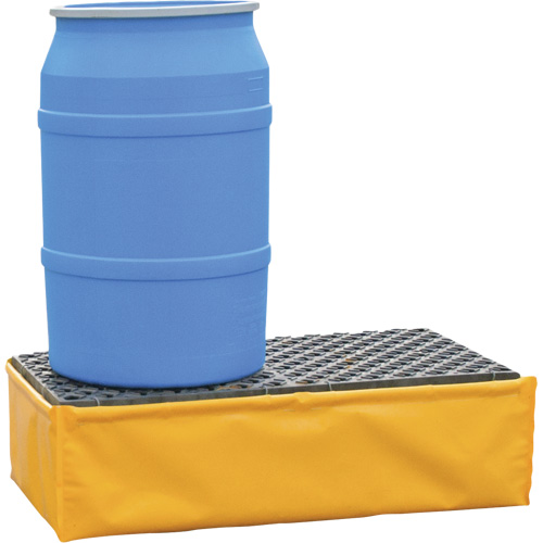 Ultra-Spill Pallet flexible, 2 barils, Capacit&eacute; de d&eacute;versement 66 gal. US, 48" x 24" x 14" Industrial Sales