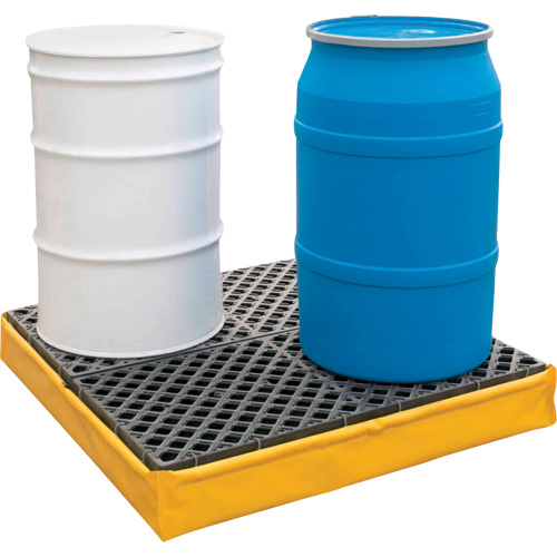 4-Drum Flexible Ultra-Spill Pallet&reg;, 66 US gal. Spill Capacity, 48" x 48" x 7" Industrial Sales