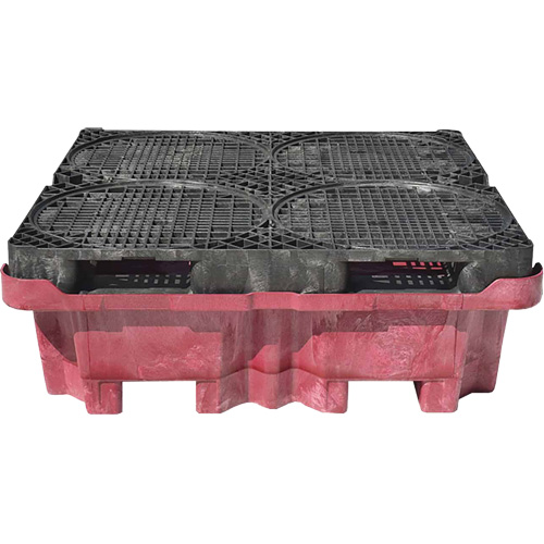 4-Drum Ultra-Spill King&reg; Drum Spill Pallet, 85 US gal. Spill Capacity, 51" x 51" x 17.5" Industrial Sales