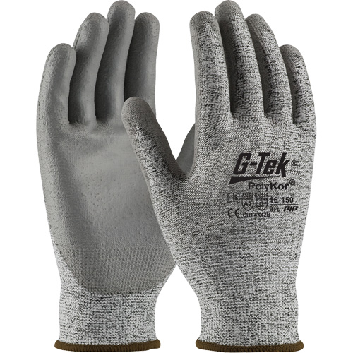 Gants r&eacute;sistants aux coupures G-Tek en tricot sans couture, T-petit, Calibre 13, Rev&ecirc;tement Polyur&eacute;thane, ASTM ANSI niveau A2/EN 388 niveau B Industrial Sales