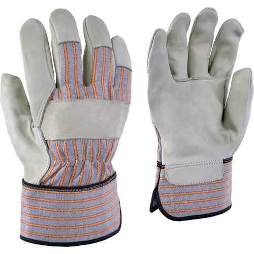 Gants de travail ray&eacute;s 24-61, T-petit, Paume en Cuir fleur de vache Industrial Sales