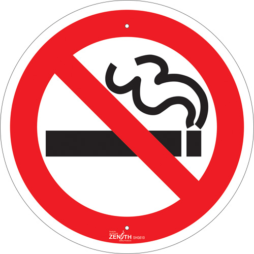 Enseigne de s&eacute;curit&eacute; conforme &agrave; la CSA - No Smoking, 12" x 12", Aluminium, Pictogramme Industrial Sales