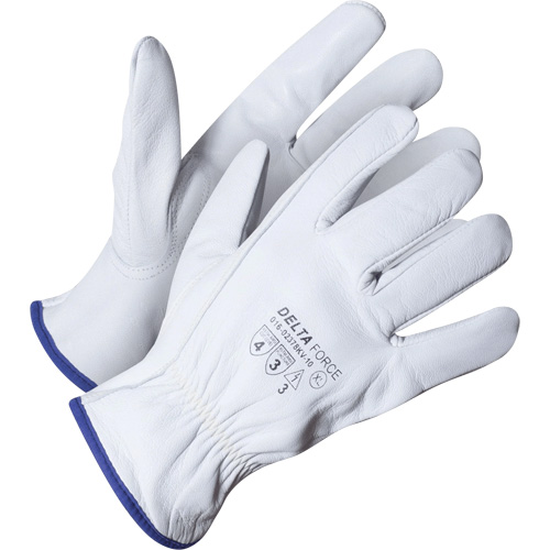 Gant de chauffeur Delta Force, 9/Grand, Paume en Cuir fleur de ch&egrave;vre, Kevlar Industrial Sales