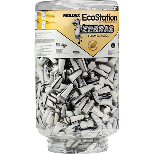 Zebras Disposable Earplugs Refill for EcoStation&reg;  Earplug Dispenser, Bulk - Canister Industrial Sales