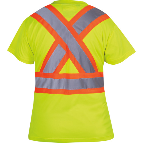 6949 T-shirt de s&eacute;curit&eacute; en il-de-perdrix pour femme, Polyester, T-petit, Jaune lime haute visibilit&eacute; Industrial Sales