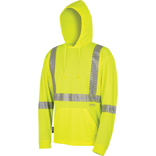 6965 Chandail &agrave; capuchon de s&eacute;curit&eacute; en il-de-perdrix, Petit, Jaune lime haute visibilit&eacute; Industrial Sales