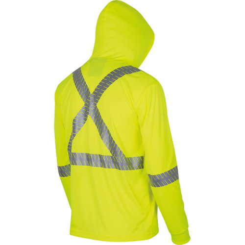 6965 Chandail &agrave; capuchon de s&eacute;curit&eacute; en il-de-perdrix, Petit, Jaune lime haute visibilit&eacute; Industrial Sales